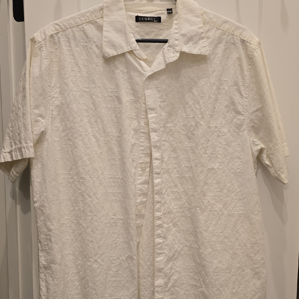 George Men's Cream Short Sleeve Shirt